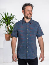 Load image into Gallery viewer, Indigo Trellis Shirt
