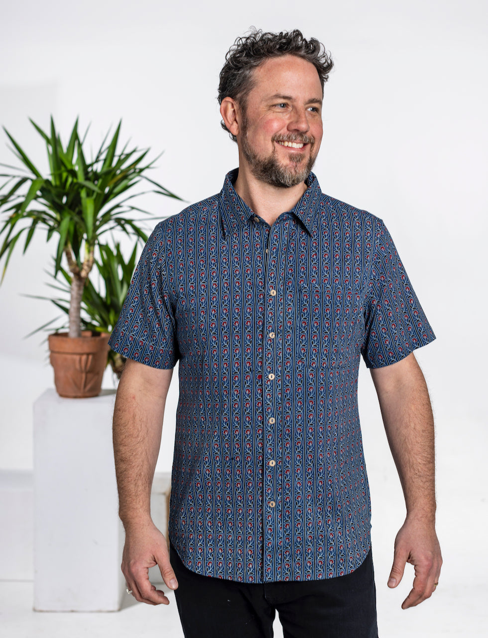 Indigo Trellis Shirt