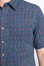 Load image into Gallery viewer, Indigo Trellis Shirt
